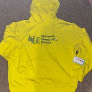 Marmot Mountain Works Heavyweight Bright Yellow Hoodie SZ XL